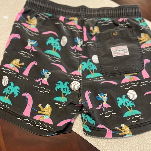 Party Pants Men’s Swim Trunks Novelty Print Board Shorts Beach Tropical Y2K - Picture 8 of 11